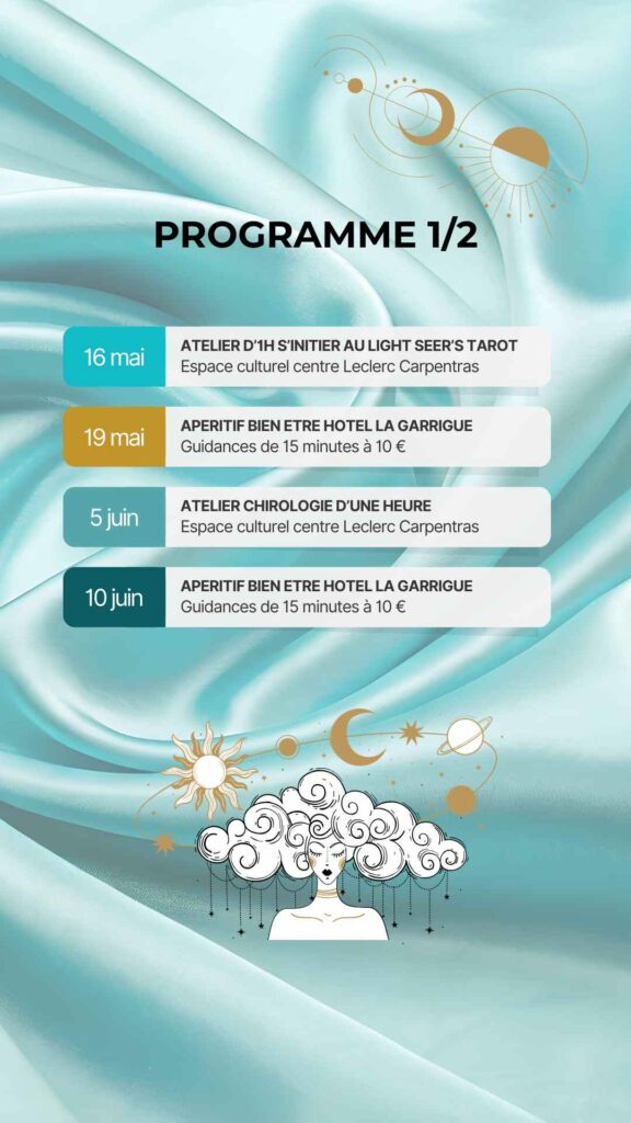 programme animations ateliers d'initiation formations salons bien-être
