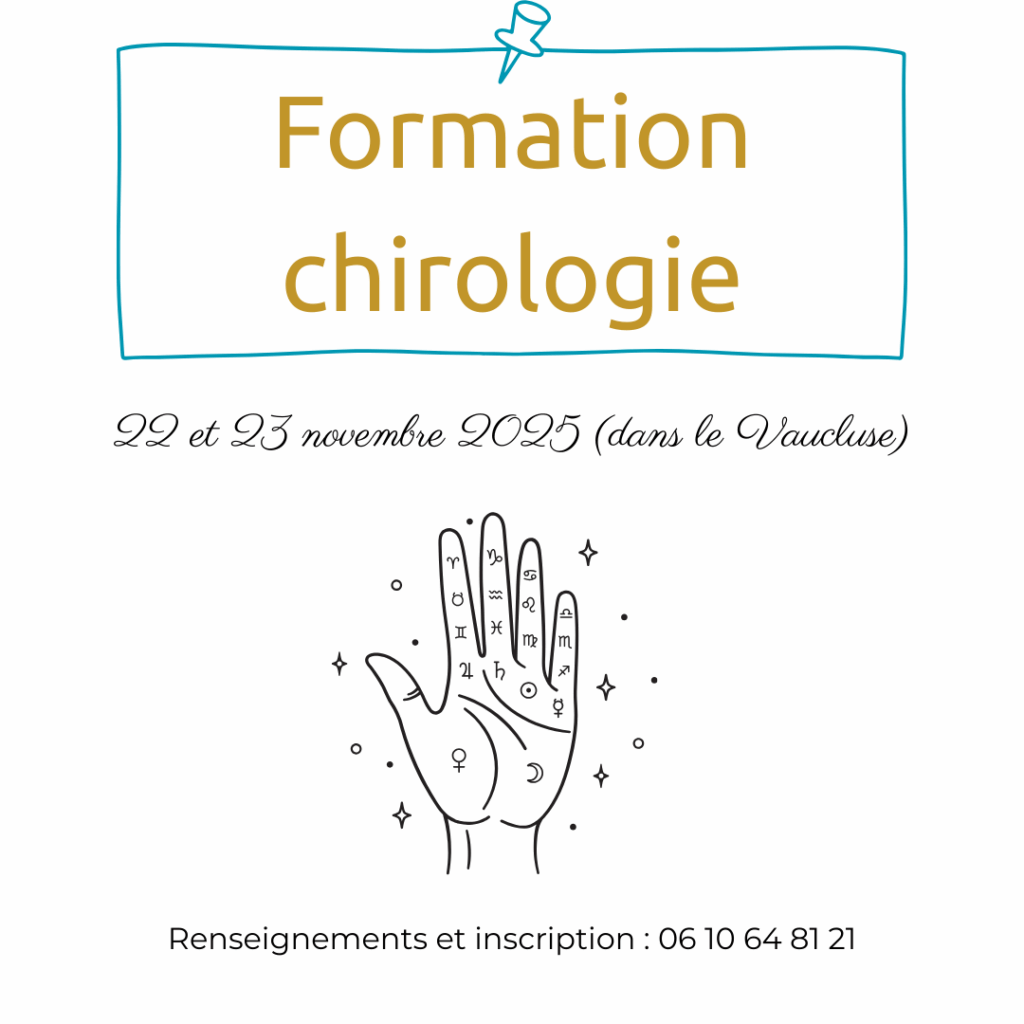formation chirologie chiromancie apprendre les lignes de la main